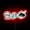 All for one, one for all trio neon sign in RGB