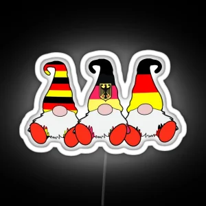 3 Octoberfest Gnomes German Flag Gnomes RGB Neon Sign