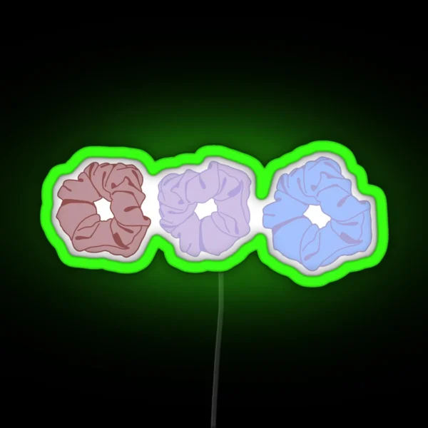 3 Scrunchies RGB Neon Sign