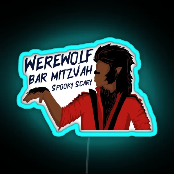 30 Rock Werewolf Bar Mitzvah Tracy Jordan RGB Neon Sign