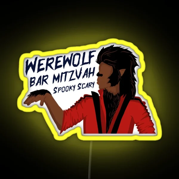 30 Rock Werewolf Bar Mitzvah Tracy Jordan RGB Neon Sign