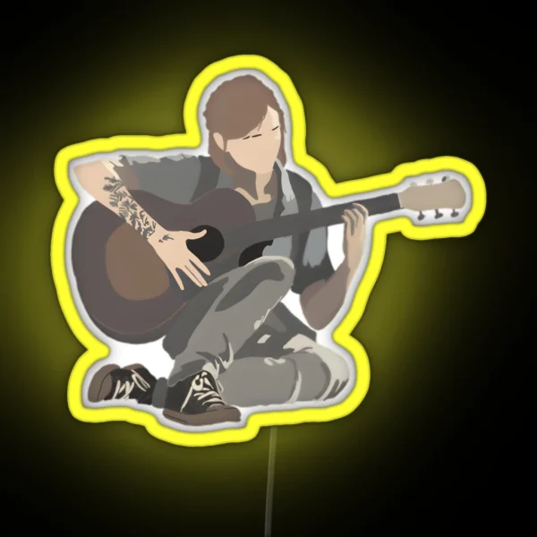 320 Ellie Playing Guitar RGB Neon Sign