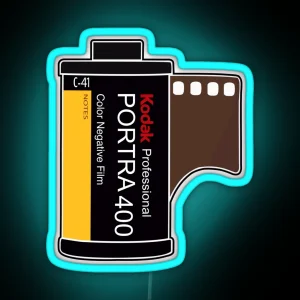 35 Mm Film Kodak Portra 400 RGB Neon Sign