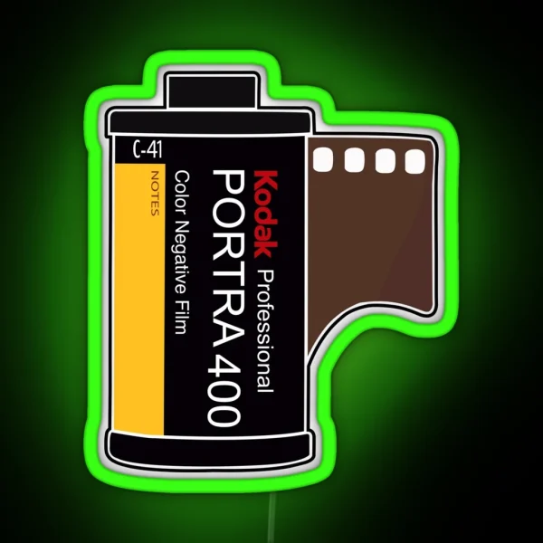 35 Mm Film Kodak Portra 400 RGB Neon Sign