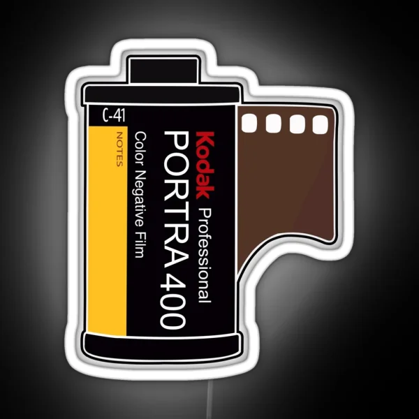 35 Mm Film Kodak Portra 400 RGB Neon Sign