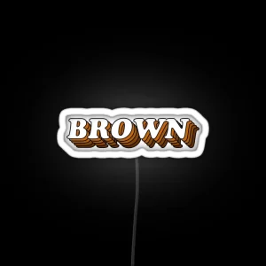 3D Retro Brown RGB Neon Sign