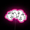 Customizable 3D RGB Neon Sign with Full Color Faceted Display