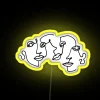 Customizable 3 faced RGB neon LED display signage solution maker