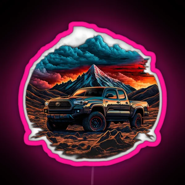 3rd Gen Toyota Tacoma Mountains RGB Neon Sign