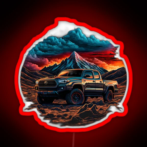 3rd Gen Toyota Tacoma Mountains RGB Neon Sign