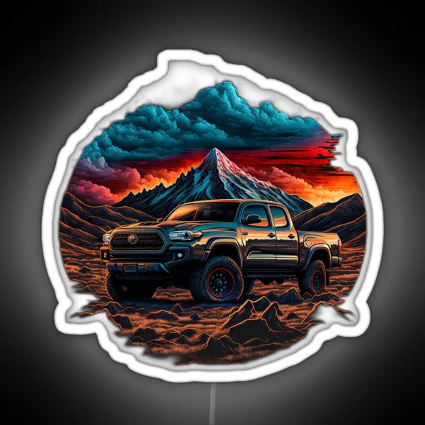 3rd Gen Toyota Tacoma Mountains RGB Neon Sign