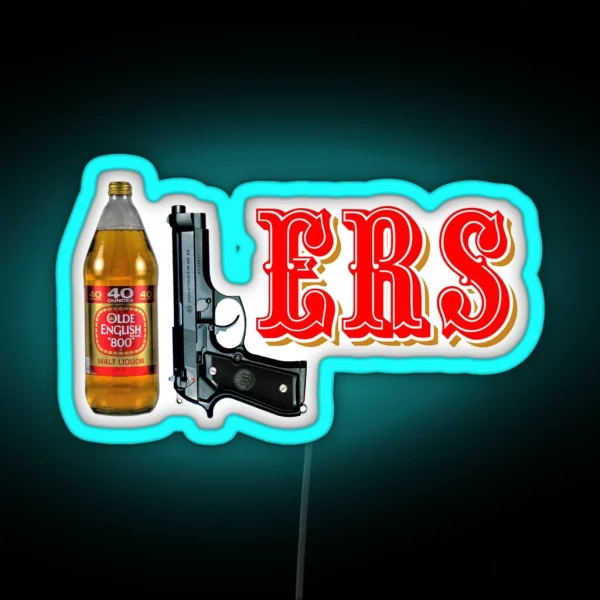 40 9 ERS 40oz 9mm RGB Neon Sign