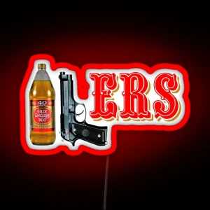 40 9 ERS 40oz 9mm RGB Neon Sign