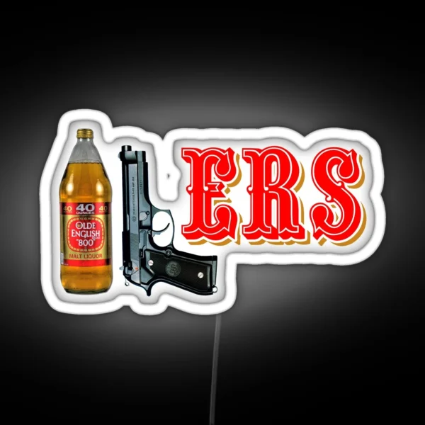 40 9 ERS 40oz 9mm RGB Neon Sign