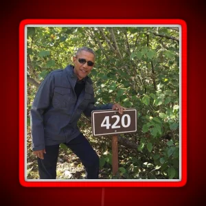 420 Obama Print RGB Neon Sign