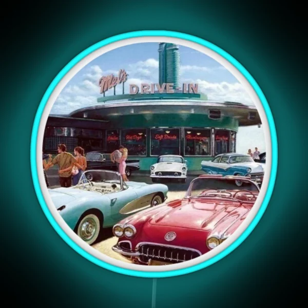 50s Drive In Diner RGB Neon Sign