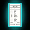 Retro themed restaurant decor with colorful 55 menu options LED sign