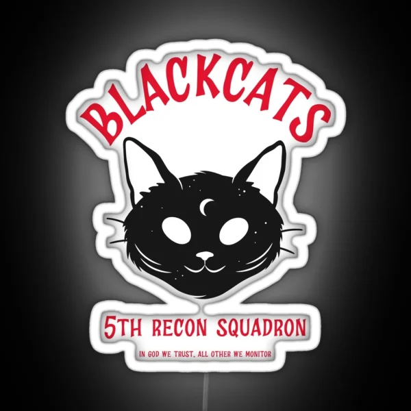 5th Reconnaissance Squadron Blackcat RGB Neon Sign