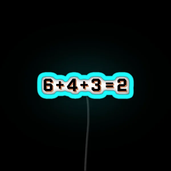 6 4 3 2 DOUBLE PLAY RGB Neon Sign