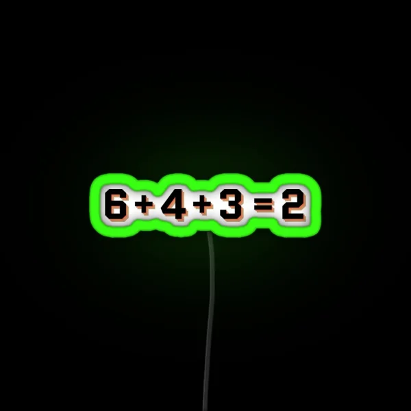 6 4 3 2 DOUBLE PLAY RGB Neon Sign