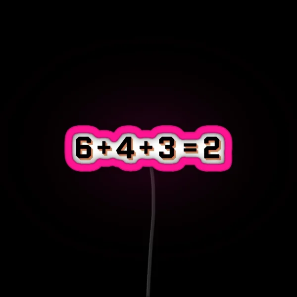 6 4 3 2 DOUBLE PLAY RGB Neon Sign