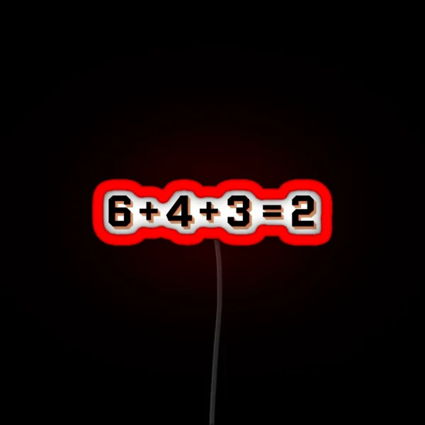 6 4 3 2 DOUBLE PLAY RGB Neon Sign