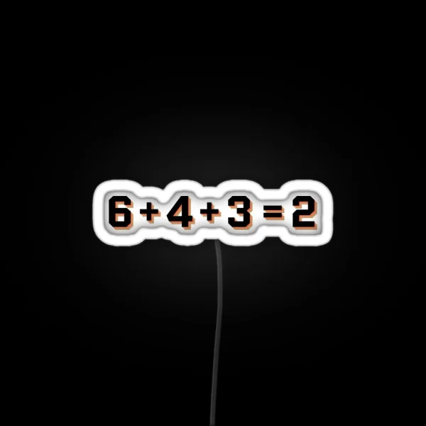 6 4 3 2 DOUBLE PLAY RGB Neon Sign
