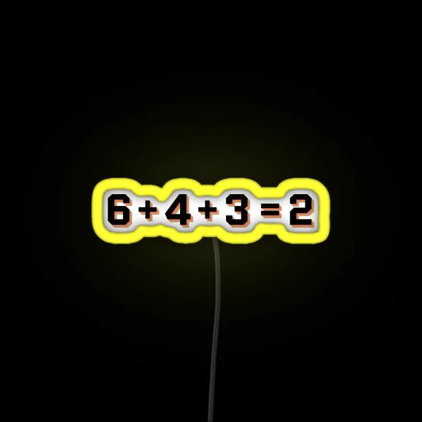 6 4 3 2 DOUBLE PLAY RGB Neon Sign