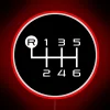 Customizable 6 Speed Manual Transmission Shift Pattern LED Neon Sign Decor