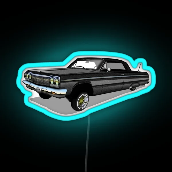 64 Impala SS Black RGB Neon Sign