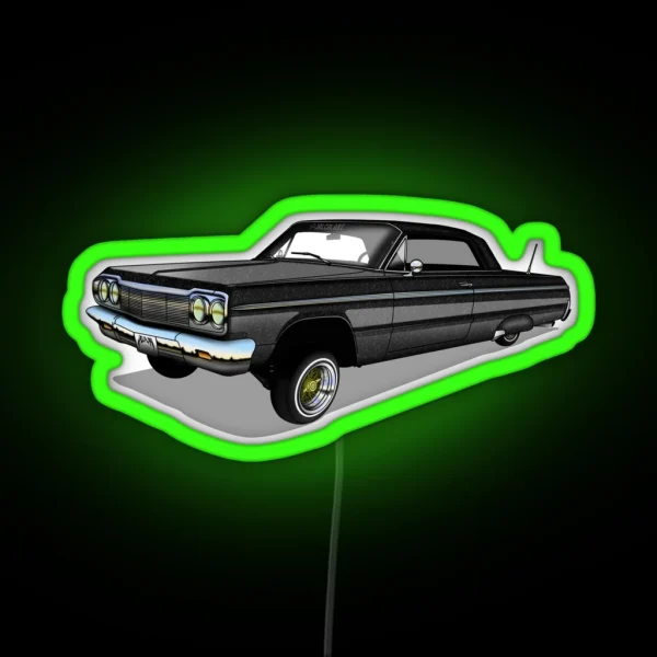 64 Impala SS Black RGB Neon Sign