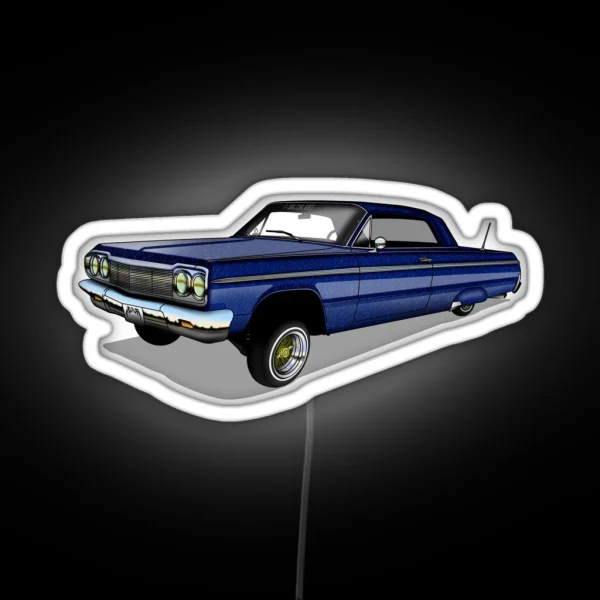 64 Impala SS Blue RGB Neon Sign