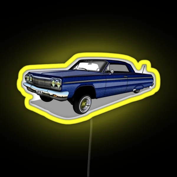64 Impala SS Blue RGB Neon Sign
