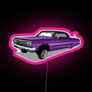 64 Impala SS Purple RGB Neon Sign