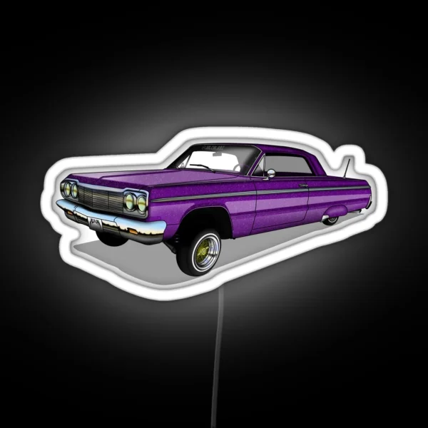 64 Impala SS Purple RGB Neon Sign