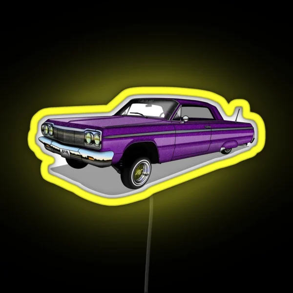 64 Impala SS Purple RGB Neon Sign