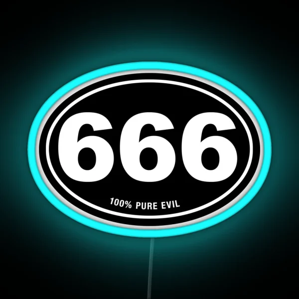 666 Pure Evil RGB Neon Sign