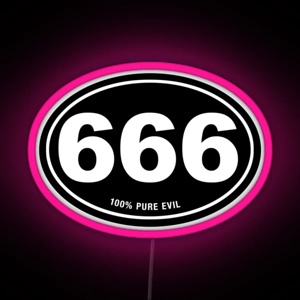 666 Pure Evil RGB Neon Sign