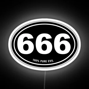 666 Pure Evil RGB Neon Sign