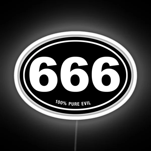 666 Pure Evil RGB Neon Sign