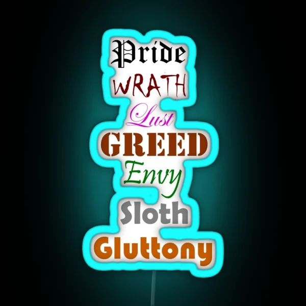 7 Deadly Sins RGB Neon Sign