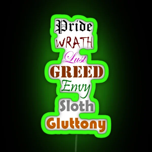 7 Deadly Sins RGB Neon Sign