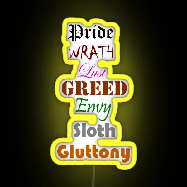 7 Deadly Sins RGB Neon Sign