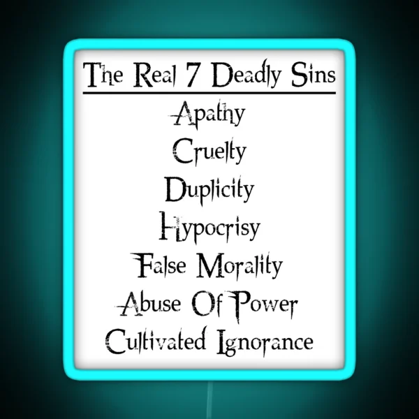7 Deadly Sins RGB Neon Sign