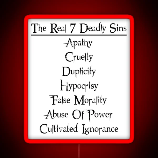 7 Deadly Sins RGB Neon Sign