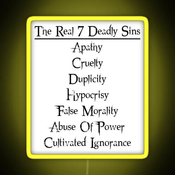 7 Deadly Sins RGB Neon Sign