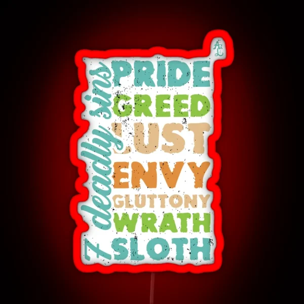 7 Deadly Sins RGB Neon Sign