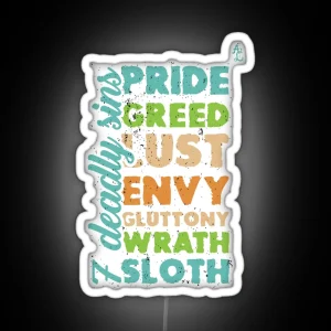 7 Deadly Sins RGB Neon Sign