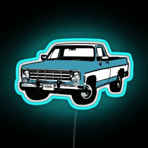 70 S Light Blue C Truck RGB Neon Sign