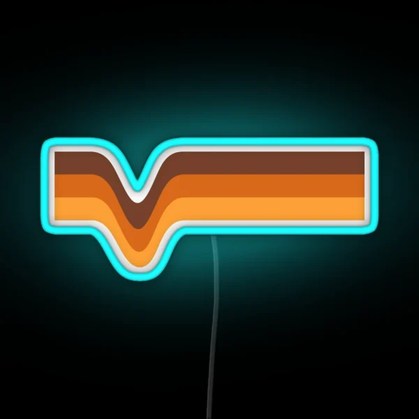 70s 70 S Stripes Brown Orange Yellow RGB Neon Sign